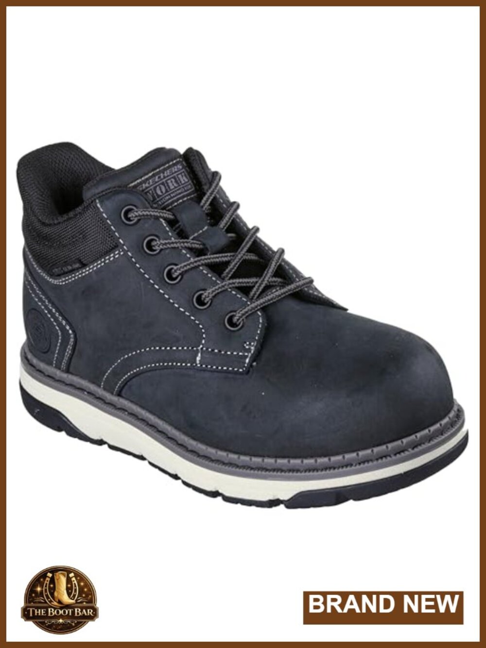 Slip Resistant Work Boots Safety Toe Slip-In Hands-Free